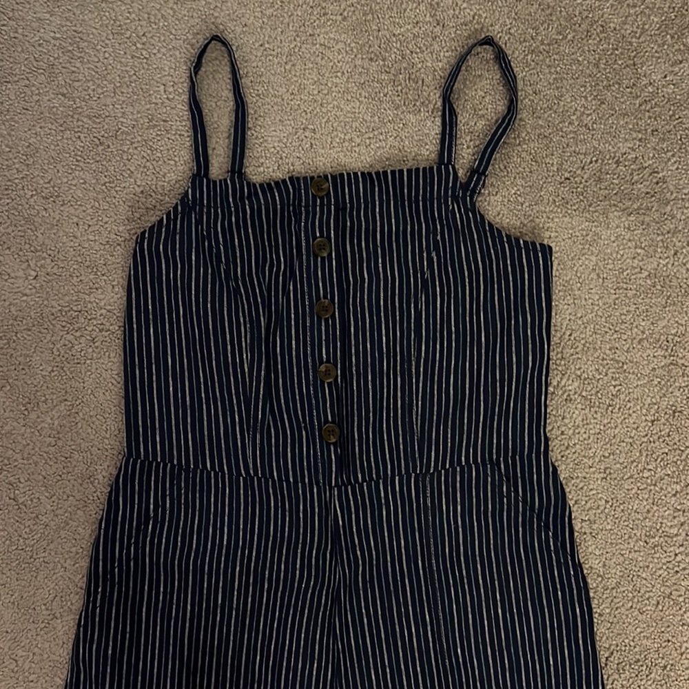 Blue stripped jumpsuit